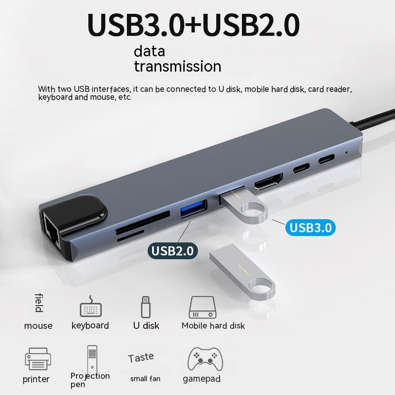 Type-c Expansion Dock 8 In 1
